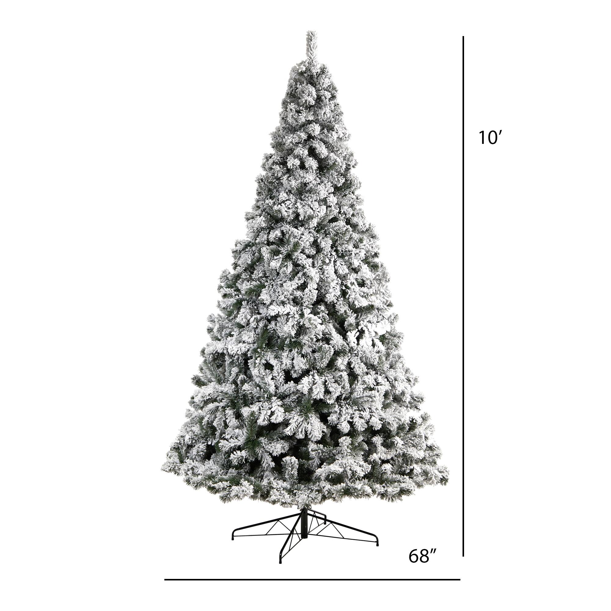 10ft. Unlit Flocked West Virginia Fir Artificial Christmas Tree